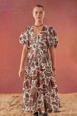 Shona Joy CATALINA PLUNGED SHORT SLEEVE MIDI DRESS BEST SELLERS