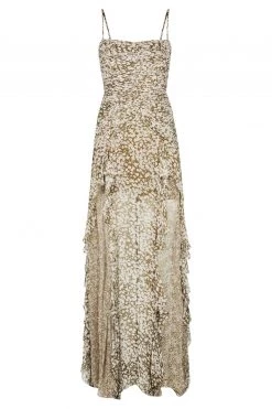 Shona Joy CLAUDETTE RUCHED FRILL MAXI DRESS DRESSES