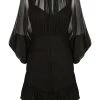 Shona Joy DRESSES CLEMENCE LONG SLEEVE MINI DRESS - BLACK