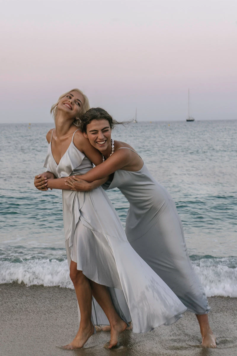 Shona Joy DRESSES LUXE BIAS FRILL WRAP DRESS - CLOUD 2 Shona Joy DRESSES LUXE BIAS FRILL WRAP DRESS - CLOUD