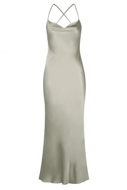 Shona Joy LA LUNE BACKLESS BIAS MIDI DRESS - SAGE