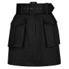 Shona Joy ELLINGTON LINEN MINI SKIRT - BLACK
