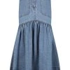 Shona Joy SKIRTS EMILY FIT AND FLARE MIDI SKIRT - INDIGO