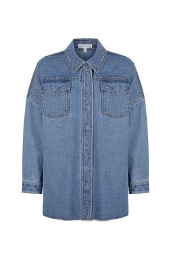 Shona Joy EMILY OVERSIZED SHIRT - INDIGO