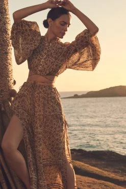 Shona Joy FAUNA PIN TUCK DRAWSTRING SHIRT