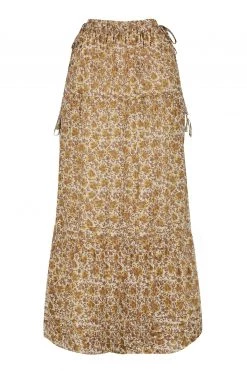 Shona Joy FAUNA PIN TUCK DRAWSTRING SPLIT MIDI SKIRT SKIRTS