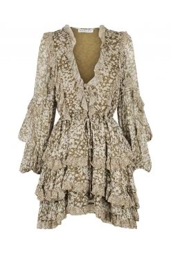 Shona Joy DRESSES CLAUDETTE BALLOON SLEEVE FRILL MINI DRESS