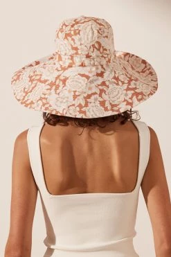 Shona Joy ACCESSORIES FLOR LINEN HAT