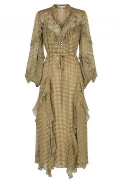 Shona Joy BEST SELLERS ELEONORA DRAWSTRING FRILL MIDI DRESS