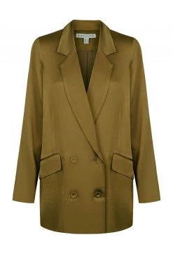 Shona Joy GIORGIA DOUBLE BREASTED BLAZER - OLIVE OIL