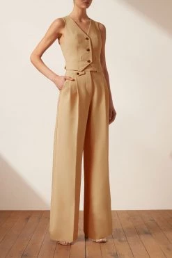 Shona Joy IVY TAILORED FITTED VEST - LATTE TOPS 7 Shona Joy IVY TAILORED FITTED VEST - LATTE TOPS