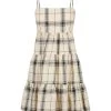 Shona Joy DRESSES INDRA LINEN OPEN BACK TIERED MINI DRESS