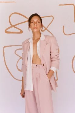 Shona Joy TOPS IVY OVERSIZED TAILORED BLAZER - ROSE DUST