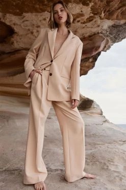 Shona Joy SHORTS & PANTS IVY HIGH WAISTED TAILORED PANT - PEANUT BUTTER 11 Shona Joy SHORTS & PANTS IVY HIGH WAISTED TAILORED PANT - PEANUT BUTTER