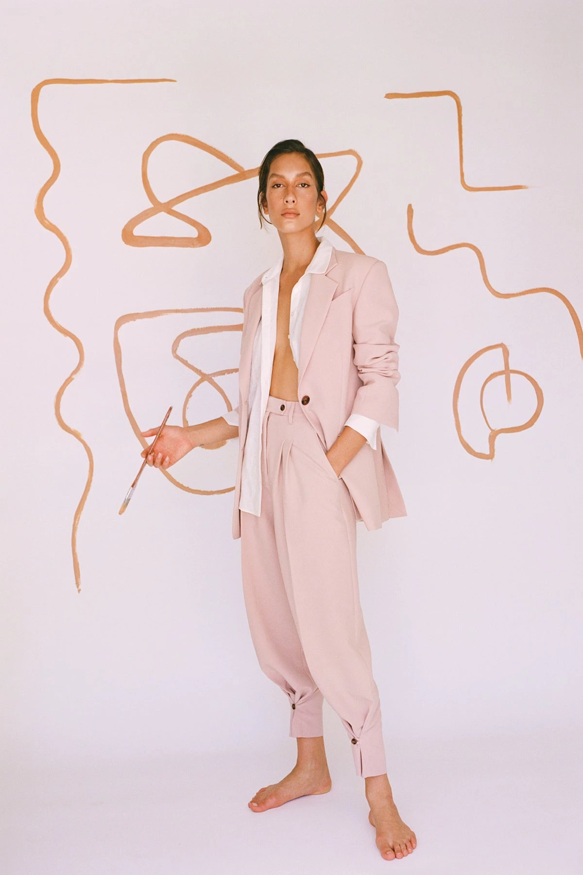 Shona Joy IVY TAILORED PANT - ROSE DUST 2 Shona Joy IVY TAILORED PANT - ROSE DUST