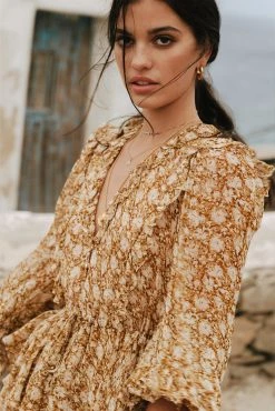 Shona Joy JULIA BALLOON SLEEVE DRAWSTRING MINI DRESS DRESSES