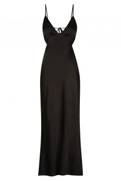 Shona Joy DRESSES LA LUNE BACKLESS MIDI DRESS - BLACK