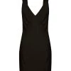 Shona Joy BEST SELLERS LA LUNE LOUNGE PLUNGED SLIP DRESS - BLACK