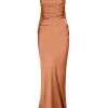 Shona Joy LA LUNE LACE BACK MAXI DRESS - COPPER