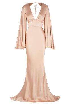 Shona Joy LA LUNE BACKLESS MAXI DRESS - DESERT ROSE
