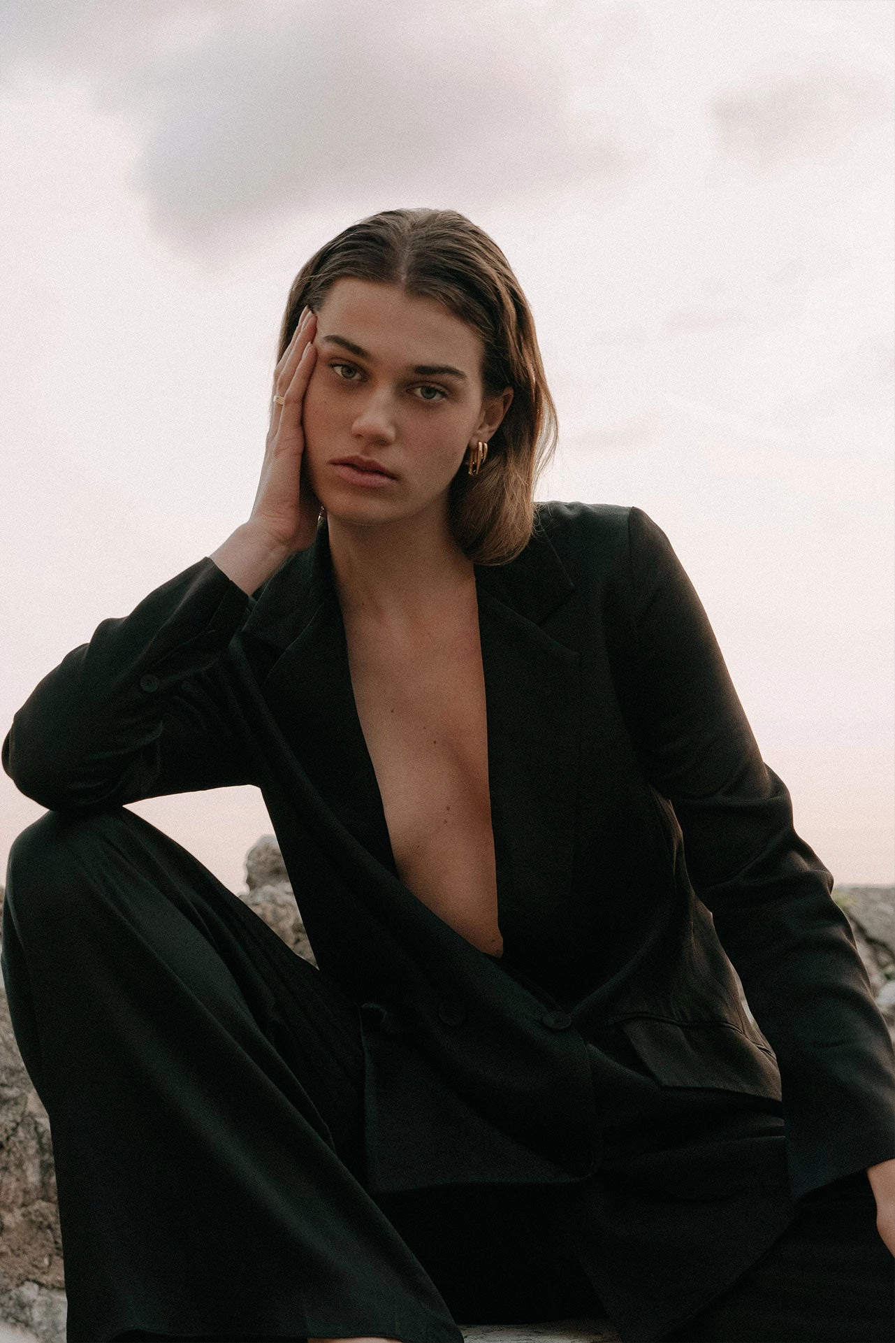 Shona Joy LA LUNE DOUBLE BREASTED BLAZER - BLACK 2 Shona Joy LA LUNE DOUBLE BREASTED BLAZER - BLACK