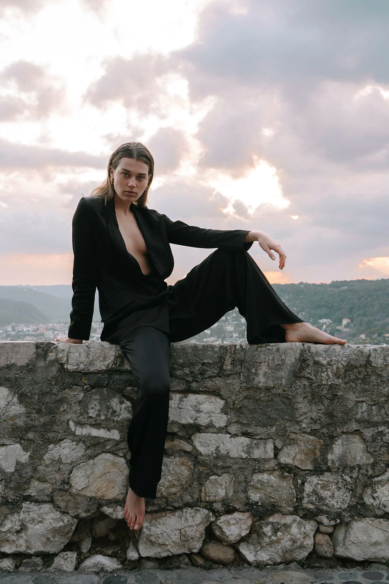 Shona Joy LA LUNE TUXEDO TROUSER - BLACK 2 Shona Joy LA LUNE TUXEDO TROUSER - BLACK