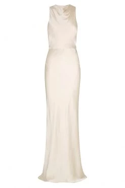 Shona Joy LA LUNE HIGH NECK MAXI DRESS - CREAM