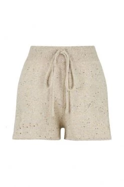 Shona Joy NOELLE DRAWSTRING SHORT - OATMEAL KNITWEAR