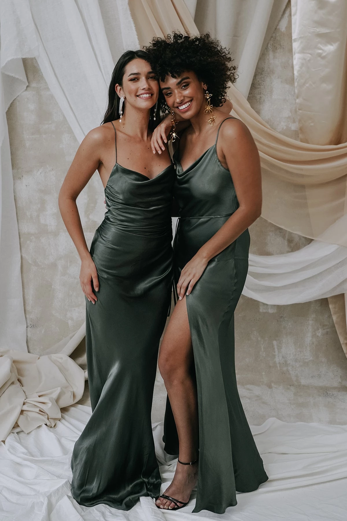 Shona Joy DRESSES LA LUNE BIAS COWL MAXI DRESS - OLIVE 2 Shona Joy DRESSES LA LUNE BIAS COWL MAXI DRESS - OLIVE