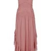 Shona Joy OLYMPIA RUCHED MIDI DRESS - ANTIQUE ROSE DRESSES