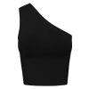 Shona Joy TOPS BASIC ONE SHOULDER TOP - BLACK