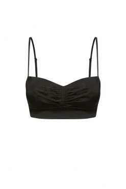 Shona Joy TOPS LA LUNE OPEN BACK BRALETTE - BLACK