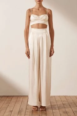 Shona Joy LA LUNE OPEN BACK BRALETTE - CREAM