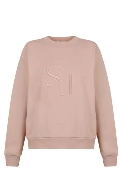 Shona Joy SJ LOGO SWEATER - ROSE DUST TOPS