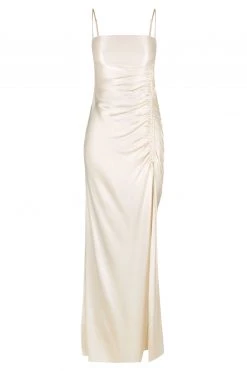 Shona Joy DRESSES LA LUNE RUCHED MAXI DRESS - CREAM