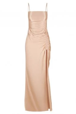 Shona Joy DRESSES LA LUNE RUCHED MAXI DRESS - DESERT ROSE