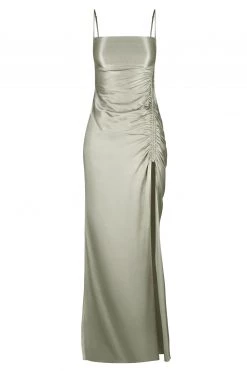 Shona Joy LA LUNE RUCHED MAXI DRESS - SAGE DRESSES