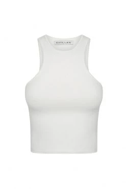 Shona Joy BASIC RACER BACK TOP - IVORY
