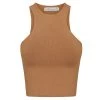 Shona Joy BASIC RACER BACK TOP - TAN TOPS