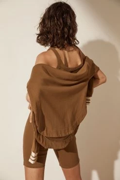 Shona Joy SJ RIB BIKE SHORT - CUMIN