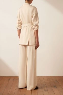 Shona Joy SARA DOUBLE BREASTED BLAZER - CREMA