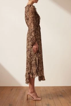 Shona Joy VALERIA BALLOON SLEEVE GODET MIDI DRESS DRESSES 9 Shona Joy VALERIA BALLOON SLEEVE GODET MIDI DRESS DRESSES