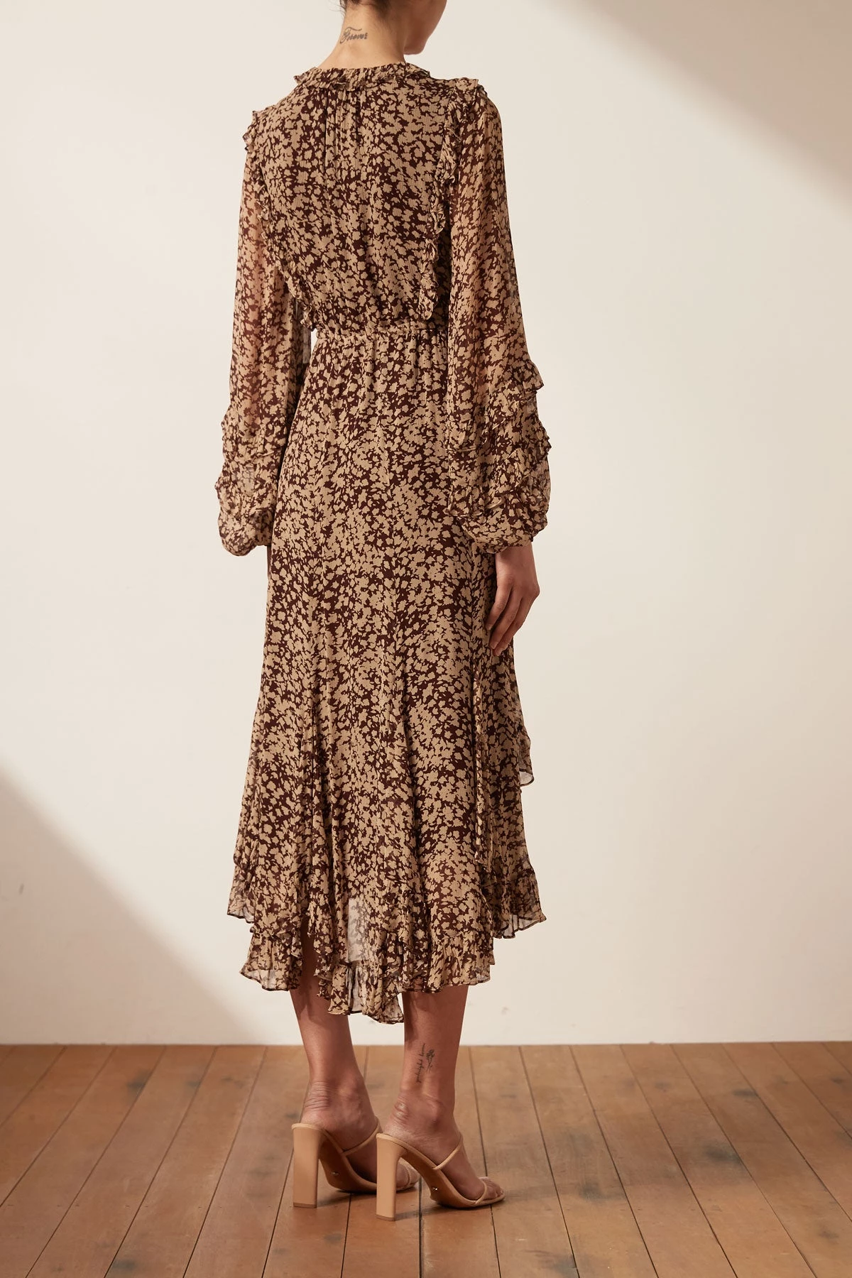 Shona Joy VALERIA BALLOON SLEEVE GODET MIDI DRESS DRESSES 5 Shona Joy VALERIA BALLOON SLEEVE GODET MIDI DRESS DRESSES