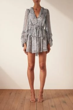 Shona Joy CANDICE BALLOON SLEEVE DRAWSTRING MINI DRESS DRESSES 11 Shona Joy CANDICE BALLOON SLEEVE DRAWSTRING MINI DRESS DRESSES