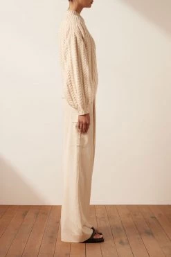 Shona Joy EVA CABLE JUMPER - CREMA 9 Shona Joy EVA CABLE JUMPER - CREMA