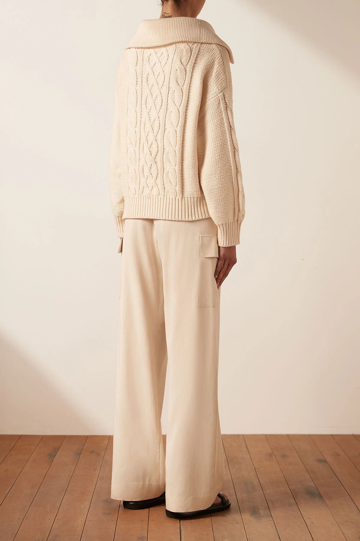 Shona Joy EVA CABLE ZIP UP JUMPER - CREMA TOPS 7 Shona Joy EVA CABLE ZIP UP JUMPER - CREMA TOPS