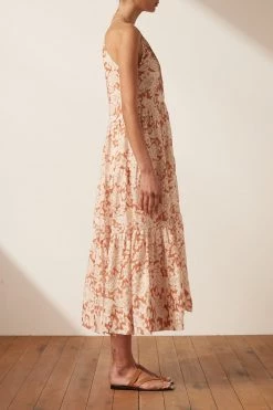 Shona Joy FLOR LINEN SLEEVELESS PIN TUCK TUXEDO MIDI DRESS 9 Shona Joy FLOR LINEN SLEEVELESS PIN TUCK TUXEDO MIDI DRESS