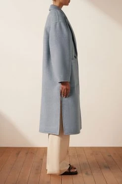 Shona Joy TOPS AZZURRA OVERSIZED LONG COAT - BLUE SMOKE