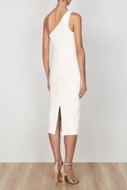 Shona Joy LUCY ONE SHOULDER MIDI DRESS - IVORY 13 Shona Joy LUCY ONE SHOULDER MIDI DRESS - IVORY