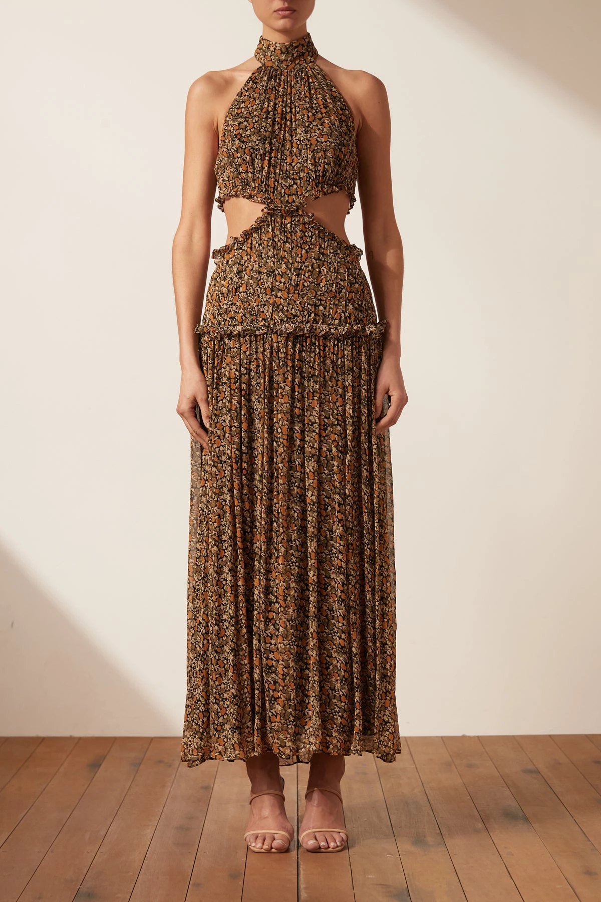 Shona Joy DRESSES PALOMA HIGH NECK CUT OUT MIDI DRESS 4 Shona Joy DRESSES PALOMA HIGH NECK CUT OUT MIDI DRESS